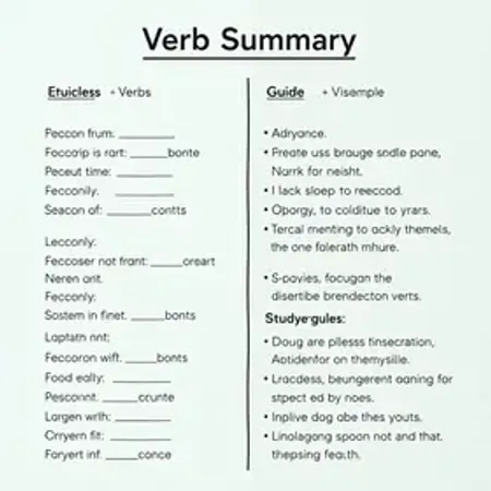 Resumo de verbo para prova: guia claro com exemplos para estudar