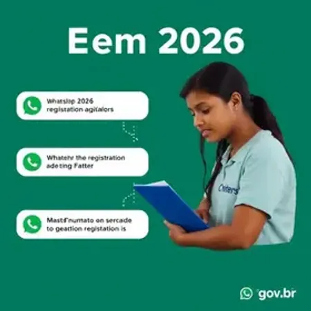 Enem 2026: MEC envia mensagens no WhatsApp e Gov.br para orientar inscrições
